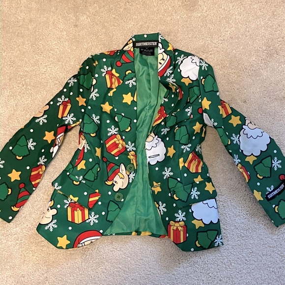 Suitmeister Santa Elves Green Christmas Suit (Pants and Jacket only- no tie). - Picture 6 of 8